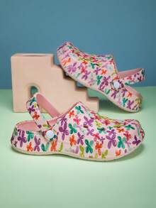 Sandalias planas de ancho ajustable, adecuadas para estar en casa, viajar, playa, con punta cerrada - Rosa - Ver 6