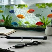 1pc RGB LED Fish Tank Light, USB Light With Timer, 4-Point Control, Adjustable Color, 4 Lighting Modes Including Flashing Mode, Diving LED Ambient Light, Suitable For Medium/Large Aquariums, Fish Tank Light, 2 Suction Cup Installations, Suitable For Home And Office Pet Desktop Wall Ambient Lighting, USB Port - Multicolor - View 9