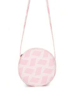 1pc Girls' Cute Bow Nylon Small Round Bag, Fashion Striped Phone Coin Purse, Personalized Crossbody Bag, Zipper Closure, Suitable For All Seasons - A - View 8