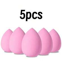 30/5/3个装多功能粉色化妆海绵，粉底晕染海绵，适用于液体/膏状/粉状产品，无缝顺滑化妆海绵，水滴形化妆海绵，化妆工具 - 干湿两用，专业柔软遮瑕海绵，赠品，旅行，平价好物，旅行必备 - 粉色 - 查看 6