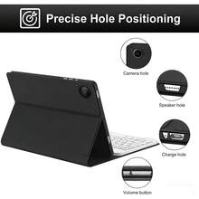 TenYide 书本式平板电脑保护套，键盘皮套，迷你蓝牙键盘+平板电脑保护套，防摔/防震/防尘/防指纹，键盘保护套兼容iPad 5/6/7/8/9/10代、Pro 11、Air 1/2/3/4/5/6，保护套包含可拆卸无线键盘、电池和保护盖，也适用于三星Galaxy Tab系列/华为MatePad系列/荣耀Pad系列/小米Pad系列/联想Tab系列。 - 彩色 - 查看 3