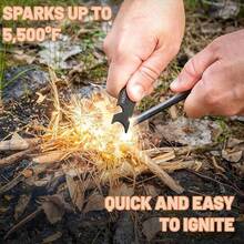Fire Starter Ferro Rod, 4 Inch Flint And Steel Survival Kit, Flint Fire Starter For Camping And Hiking, 6-In-1 Emergency Survival Fire Steel, Magnesium Fire Starter |   Hkoper4 Inch Flint And Steel Survival Kit, Flint Fire Starter For Camping And Hiking, 6-In-1 Emergency Survival Fire Steel, Magnesium Fire Starter - 1__ - Xem 4