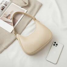 Santorini handbag Women's Baguette Bag, Spacious, Beautiful, Medium-Sized, Stylish, Casual Shoulder Bag - 米色 - 查看 1