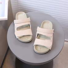 1双儿童时尚舒适套脚凉鞋，婴儿男女通用拖鞋 - 米色 - 查看 5