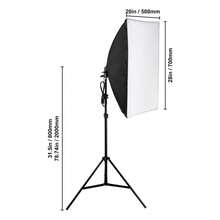 Kit de iluminación Softbox de 50,8 x 71,1 cm, Softbox profesional con bombillas LED de 45 W (3000-6500 K), 3 efectos de iluminación continua, trípode, control remoto, luces de estudio para retratos y transmisión en vivo. - 20*28 pulgadas - Ver 10