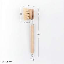 EKOSECRET Cleaning Brush, Long-Handled Multi-Functional Kitchen Cleaning Brush, Pot Brush, Dish Brush, Durable Kitchen Brush, Cookware Brush, Kitchen Sink And Countertop Brush, Cleaning Supplies, Cleaning Tools - A-Light Brown - View 8