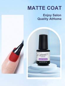 GELPOLISH 3pcs Spring/Summer Gel Nail Polish Set - Base Coat, Glossy Top Coat, Matte Top Coat. Long-Lasting Shine, No Wipe Needed, LED Lamp Soak-Off, DIY Design, Valentine's Gift For Her - 無色 - 查看 4