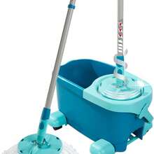 Clean Twist Spin Mop And Bucket Set With Rollers | Telescopic Handle, 360° Joint, Spin-Dry System | Easy Glide Wheels | Blue - A - Xem 2
