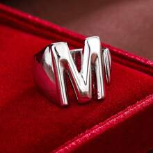 1pc Minimalist Plain Letter Design Adjustable Open Ring For Women - Multicolor - View 20