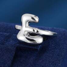 1pc Minimalist Letter Design Adjustable Open Ring For Women - Multicolor - View 14