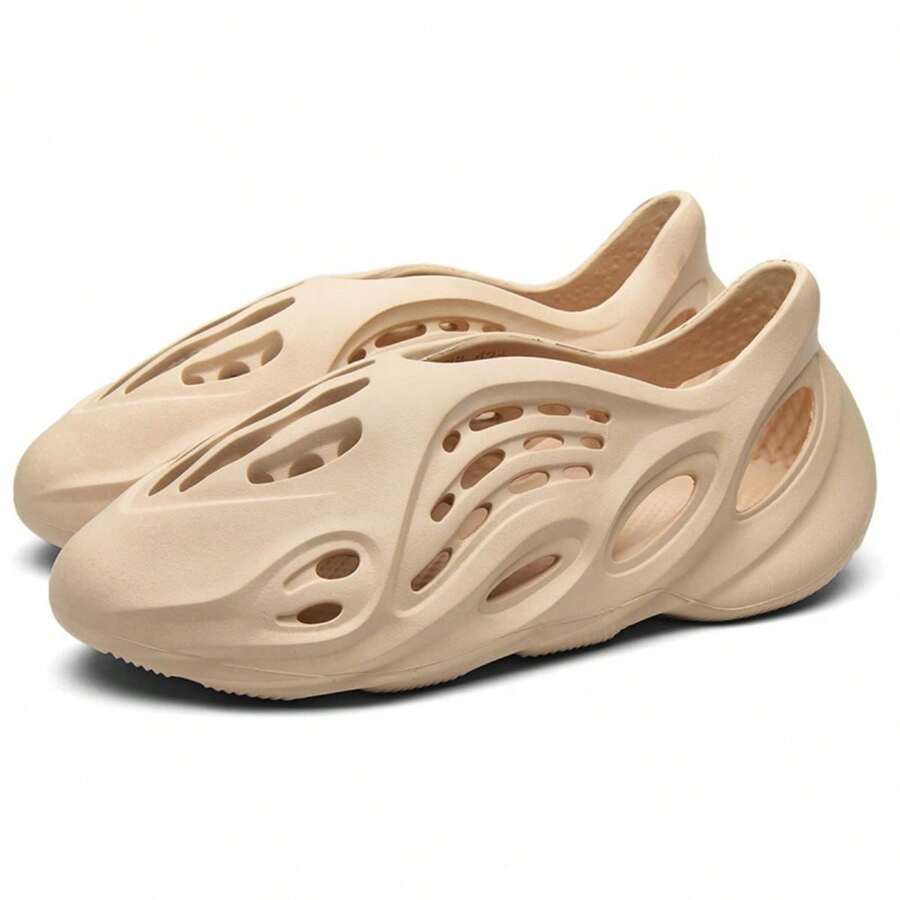Foam Runners Shoes For Men Women Soft Cloud Slides Slippers Non-Slip Walking Sandals Beach Platform Pillow Sandals Lightweight Slip-On Foam Runners Outdoor Quick-Drying Sports Slides. - 杏色 - 查看 1