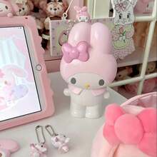 1个Hello Kitty造型收纳罐，化妆台装饰及工具收纳盒，可爱办公桌笔筒，两种款式可选，家居桌面配件，日常使用 - 粉色 - 查看 6