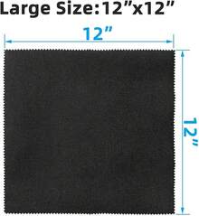 Miaozhun 4 Pack Microfiber Gun Cleaning Cloth, 12"X12" Lint Free Gun Cleaning Rags, Reusable Microsuede Cleaning/Polishing Wipes Towels For Firearms, Knives And Scopes (Black) - 4 件裝 - 查看 2