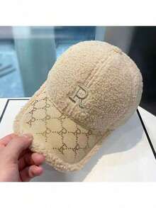 2/1pc 2026 Autumn/Winter New Arrival Thermal Lined Baseball Cap, Adjustable Minimalist Casual Versatile Hat For Women - Beige - View 7