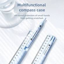 1pc Multifunctional Ruler With Compass, Straightedge And Pencil, Designed For Measuring And Drawing, Perfect For Students, Suitable For School And Office, Ideal Gift For Students, Classroom Rewards, School Supplies, Office Supplies, Stationery Supplies, Stationery, Back To School (Random Color) - Multicolor - View 3