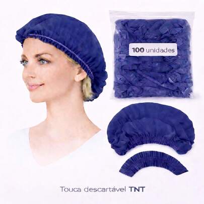 Kit 100 Toucas Descartáveis TNT Com Proteção Par Cabelo Salão, Estética & Cozinha