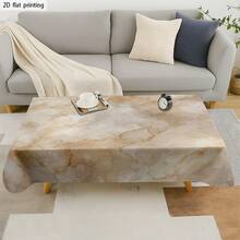 1pc Marble Pattern Tablecloth |   Soft, Stylish, Machine Washable, Suitable For Dining Tables, Tea Tables, Desks, Picnics, Outdoors, Weddings, Banquets, Tea Time, Available In Multiple Sizes, Polyester Material - 彩色 - 查看 5