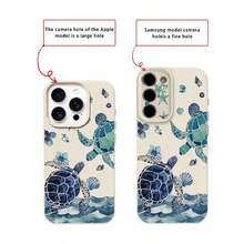 1个TPU材质清新治愈海洋探索图案手机壳，兼容 17 Pro Max/17/16 Pro Max/15/13/12/11、S20 FE/A15/S24/A55、Note 11/12/13 Pro，全包防摔软壳保护套，国际版，非国内版 - 白色 - 查看 7