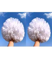 1pc/2pcs Matte Solid Color Pom Poms, Cheerleading Pom Poms For Basketball, Sports, Dance, Gymnastics Competitions, Square Dance Performances, Team Activities, Suitable For Various Stage Events - Multicolor - View 42