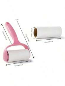 1pc Handle + 1 Replacement Roller, Velvet Brush, Hand-Tear Roller Brush, Velvet Brush Hair Remover, Clothes Hair Remover, Suitable For Clothing, Carpet - Multicolor - View 2