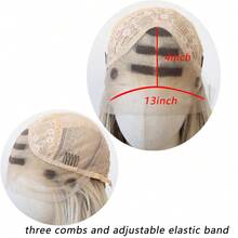 ZigZag Hair 24英寸 #613 金棕色挑染长直发合成蕾丝前假发，耐热纤维，女士款 - 彩色 - 查看 4