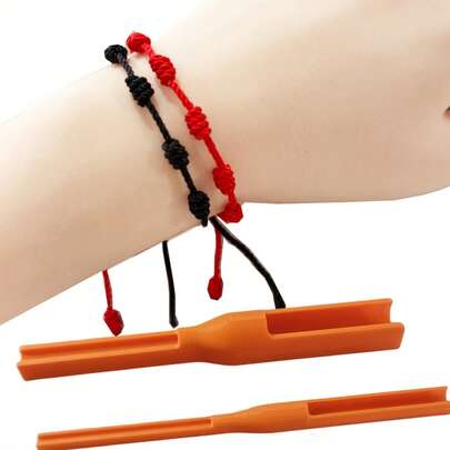 1 pieza Herramienta de trenzado de rosa, Herramienta de tejido hecha a mano de plástico adecuada para hacer pulseras y accesorios, Marco de trenzado conveniente para DIY, Herramienta artesanal diseñada específicamente para hacer pulseras y diversos accesorios, Adecuada para pulseras, cuentas, herramientas de trenzado hechas a mano, artesanías, herramientas de macramé, herramientas de tejido, equipos de tejido, suministros de macramé, adecuada para principiantes y entusiastas de la artesanía con experiencia, adecuada para aficionados al DIY