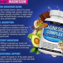 ¡Se vende rápido! 2 cajas de TopLux Complejo de Magnesio 1000mg 7 tipos para dormir, músculos y huesos, 90 cápsulas. Salud de la mujer. - 1 - Ver 6