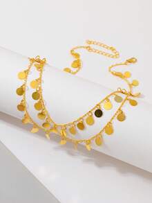 1 Stück goldene wellige Quaste im arabischen Stil Haarschmuck für Frauen, Pailletten Quaste Boho Haarschmuck für Frauen - Gold - Übersicht 3