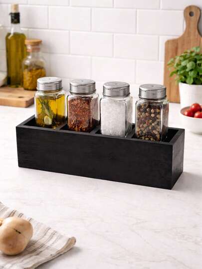 Hộp đựng đồ để bàn hình chữ nhật màu đen tối giản, thiết kế nhiều ngăn có thể tháo rời, thích hợp để sắp xếp văn phòng phẩm, điều khiển từ xa, chìa khóa, phù hợp cho văn phòng, nhà cửa, phòng học, bàn trang điểm và nhiều nơi khác.