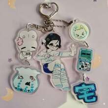 Y2K风格通勤女孩DIY原创角色复古日系美学小众INS风亚克力吊坠，包包/手机/钥匙链饰品 - 彩色 - 查看 13
