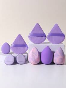 9件套化妆工具套装，包括：3个化妆海绵+3个迷你气垫粉扑+3个迷你气垫粉扑 - 彩色 - 查看 4