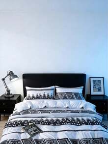 現代風雙面 3D 數位印花床品 2/3 件組（含1被套+1/2枕套） -多色多款多尺寸-多圖案輕奢四季通用被套枕套，柔軟舒適，適用於臥室及客房多場景，情人節禮物，新年節日送禮首選 - 8# - 查看 2