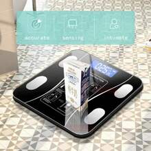 Smart Bluetooth Weight Loss Scale With App Sync - High Precision Body Composition Analyzer For BMI, Fat, Muscle, Water Tracking & Health Insights - Durable Digital Bathroom Scale  - Ideal For Home Fitness & Back To School - 黑色 - 查看 5