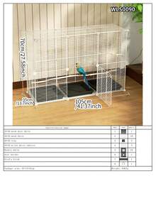 Large Size Easy Install Bird Cage, Parrot Cage For Cockatiel, Macaw, Parakeet, Luxury Villa With Tray For Indoor Home Use - Assembled Version - View 12