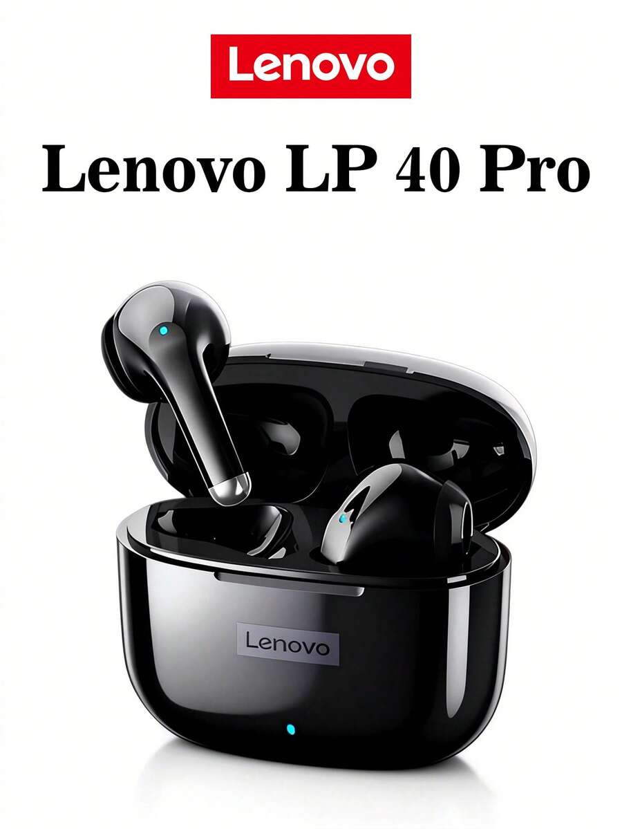 Lenovo 联想 LP40 Pro TWS 真无线蓝牙耳机 防水入耳式运动耳机 高清通话带麦克风 无线耳机 工作游戏旅行睡眠 联想耳机 - 黑色 - 查看 1