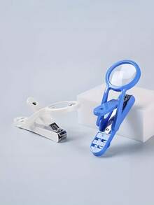 Modern Stainless Steel Nail Clipper Set With Rotating Magnifier, Suitable For Elderly To Precisely Trim Fingernails And Toenails, Includes Sharp Edged Manicure And Pedicure Tools - Multicolor - View 4