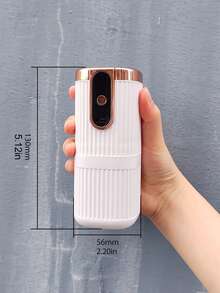 【情人节礼物】一套白色电动香薰机及便携式加湿器，可用作车载香氛、酒店香氛，壁挂/桌面两用，5种工作模式，USB充电，6种精油可选。适用于汽车、家居、客厅、主卧、办公室、浴室及家居装饰。 - 白色 - 查看 10