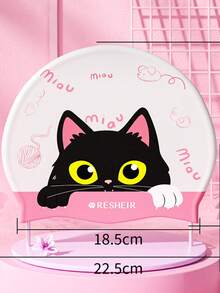 1 Small Silicone Swimming Cap With Cat Pattern Cartoon Cute Pink Waterproof And Soft Professional Ear Protection Swimming Cap Suitable For Wearing During Water Activities - Pink - View 10