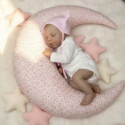 1个18英寸帕斯卡尔女孩手工重生娃娃，防水，解剖结构精准，新生儿造型，适合作为家庭礼物和收藏品
