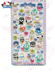 1pc Cartoon Music Anime Sticker, DIY Sticker, Waterproof Phone Sticker, Creative Sticker For Party, Handmade Phone Decoration Sticker, Gift. Some Styles May Have Color Variations And Will Be Sent Randomly. - Multicolor - View 8