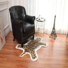 Leopard Print Rug Faux Fur Cowhide Skin Rug Animal Printed Area Rug Carpet For Decorating  Room, Under Coffee Table, Cowboy-Themed Nursery, Jungle Themed Room, Playroom - LeopardPrint-31.5X41.5in - View 5