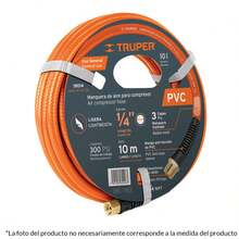 KIT 2 PZ-Manguera para compresor, de PVC, 10m x 3/8', Truper - Negro 2 piezas - Ver 1