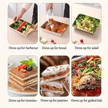 2 Piezas Bandeja para hornear de acero inoxidable - Plato especial para Tiramisú, Plato para hornear, Plato rectangular - B - Ver 4