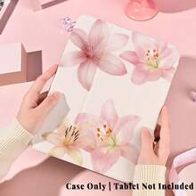 1个带笔槽的多角度磁吸支架保护套，支持自动休眠/唤醒功能，可爱平板电脑保护套，兼容Pro/Air/三星Galaxy A9/S9/S7/S10+/小米Pad/5/6/7 - 彩色 - 查看 3