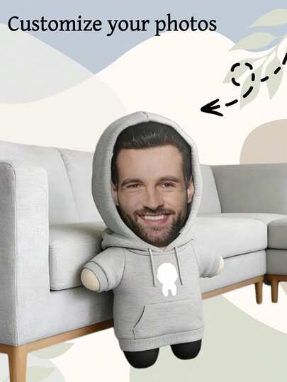 1 pieza Cojín personalizable con foto, cojín con patrón de pareja, se puede personalizar como regalo para cumpleaños, Día del Padre, Día de la Madre, Halloween, Navidad, Nochebuena, San Valentín, cumpleaños, día personal, aniversario, Acción de Gracias, Pascua, Día de los Inocentes, Carnaval, Casa Abierta, Días Festivos Nacionales