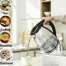 OCTAVO Fast Boil Electric Water Kettle, 1.8L Large Capacity With Auto Shut-Off And Boil-Dry Protection, Free Borosilicate Glass &Stainless Steel,Mother's Day Gift - Xem 6