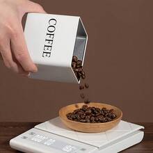 3pcs Black & White Storage Jars, Metal Coffee Bean, Sugar And Tea Leaf Canisters, Daily Kitchen Organization Supplies - Multicolor - View 2