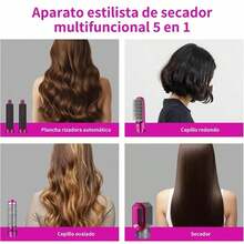 Set de Cepillo de Aire Caliente Multifuncional 5 en 1 para Peinado y Secado, Uso Doméstico - Albaricoque - Ver 9