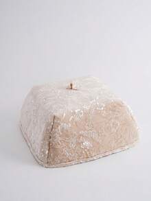 1pc Food Cover,Insulation Cover, Foldable Dining Table Food Cover, Dustproof And Fly Proof Household Vegetable Cover Umbrella, Rectangular Mosquito Proof Kitchen Cover - Champagne - View 2