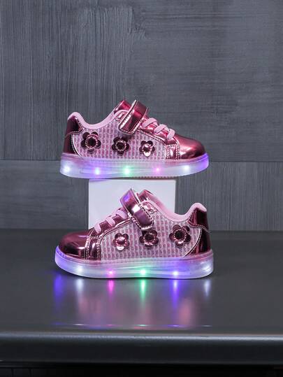 1 đôi giày thể thao da mềm thoáng khí có đèn LED thời trang, phù hợp cho cả bé trai và bé gái - Giày chạy bộ và đi bộ ngoài trời thoải mái, giảm sốc, chống trơn trượt, phù hợp mọi mùa.